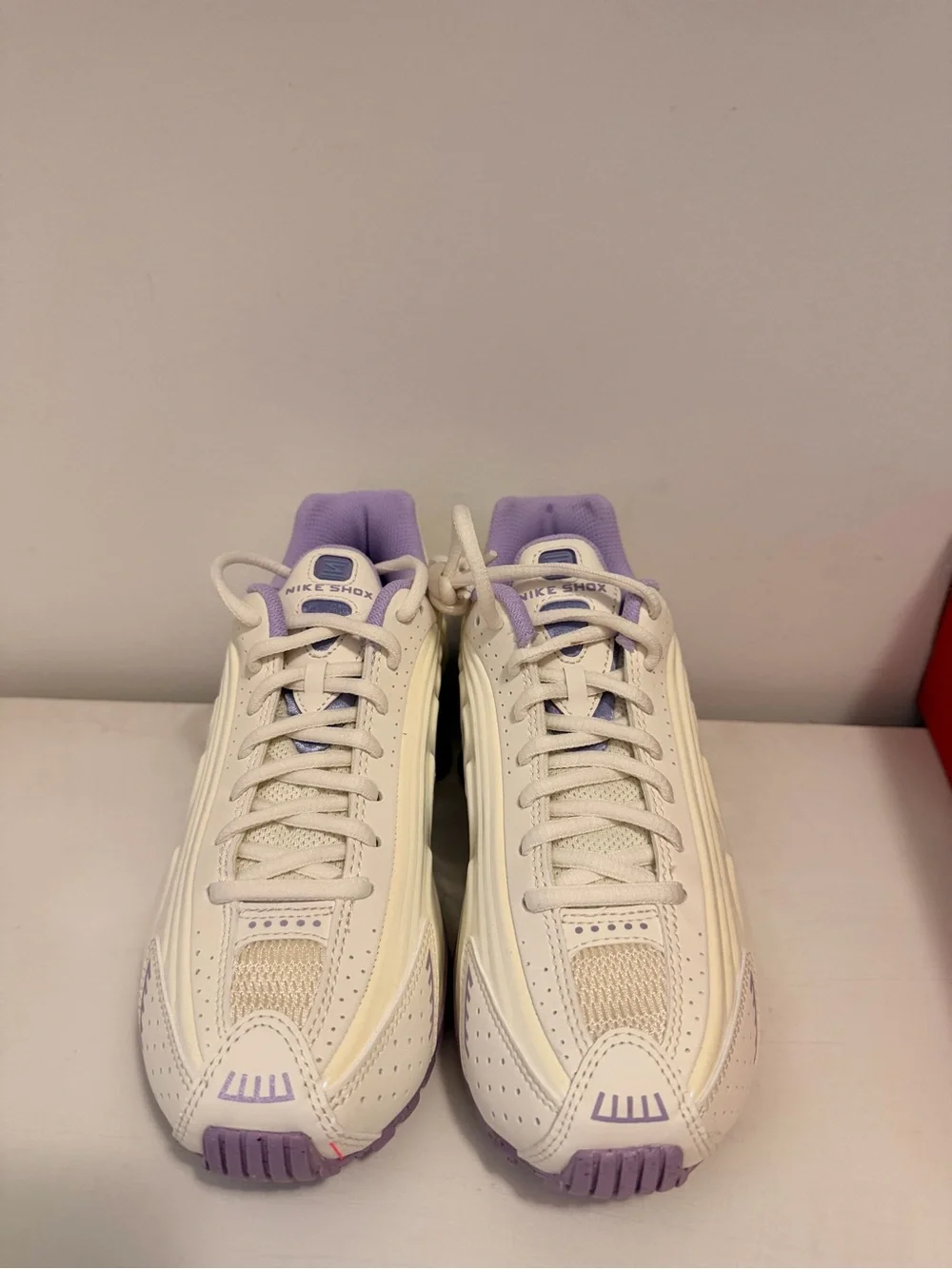 Nike Women's Cream and Lavender Low-Profile Sneakers